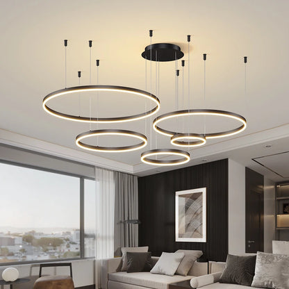 Modern Circular Ring LED Chandelier Living Room Ceiling Light