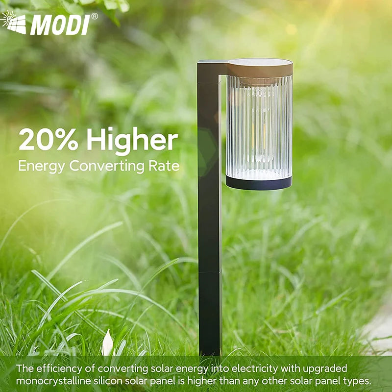 Solar Spike Path Lights with Warm LED Glow