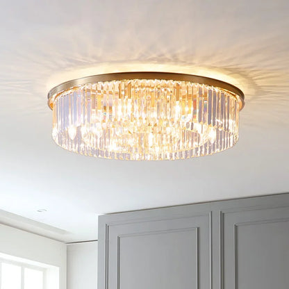 Nordic Crystal Chandelier Modern LED Bedroom Living Room Light