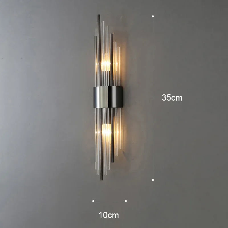 Luxury Gold LED Wall Lamp Modern Bedroom Living Room Light
