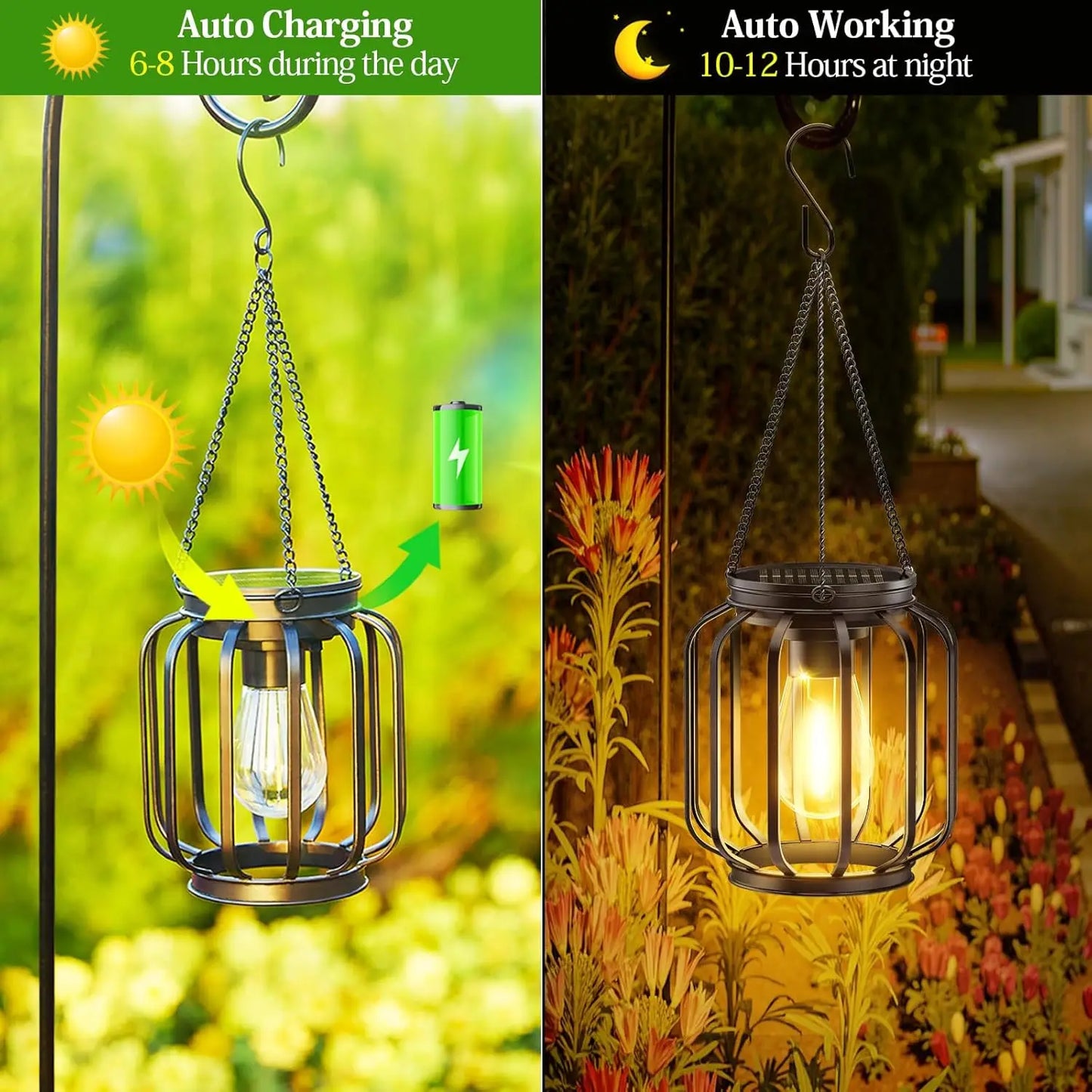 Solar Hanging Lantern for Outdoor Garden Decor