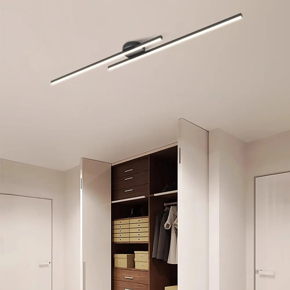 Long Aluminum LED Ceiling Light Modern Hallway Balcony Lighting