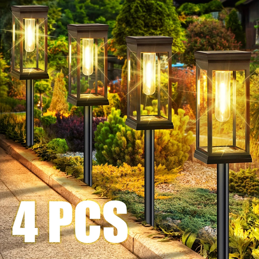 Solar Pathway Lights Waterproof Garden Patio Lawn Lighting