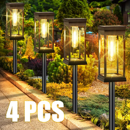 Solar Pathway Lights Waterproof Garden Patio Lawn Lighting