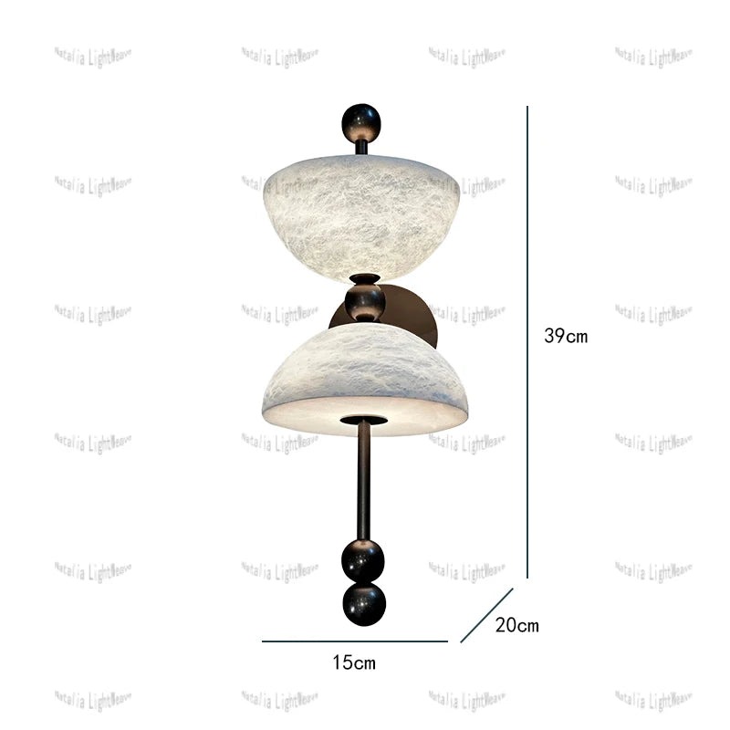 Luxury Marble Basin Wall Sconce for Hallways