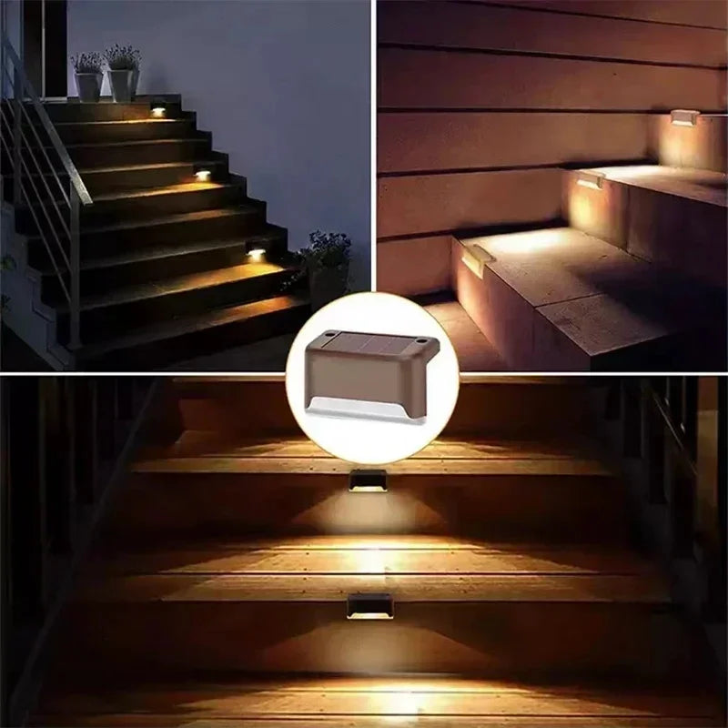 Solar LED Garden Step and Deck Lights Outdoor Patio Lighting