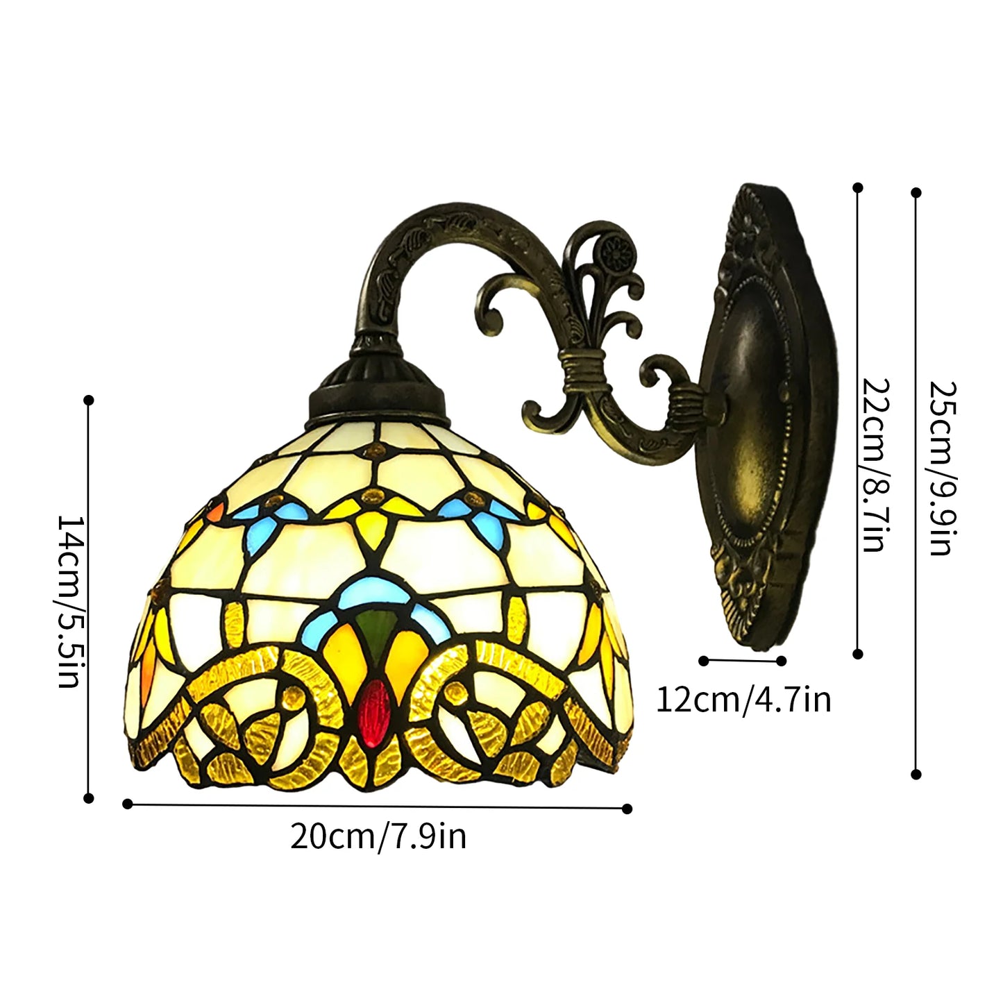 Vintage Tiffany Dome Wall Lamp for Cozy Interiors