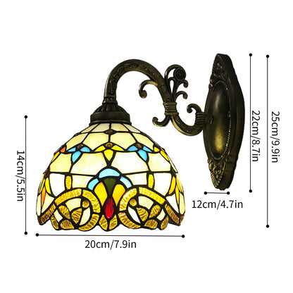 Vintage Tiffany Dome Wall Lamp for Cozy Interiors