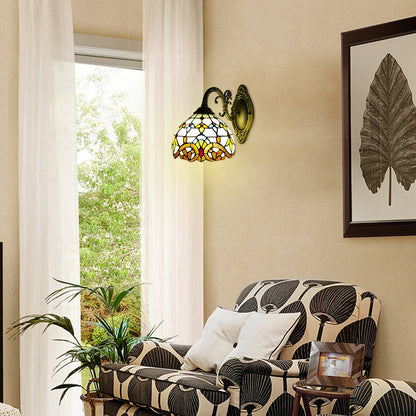 Vintage Tiffany Dome Wall Lamp for Cozy Interiors
