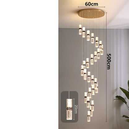 Luxury Crystal Staircase Chandelier for High Ceilings