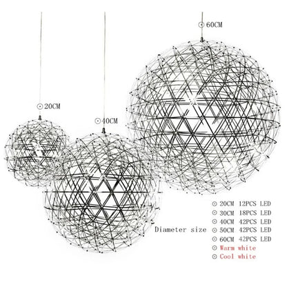 Modern Firework Ball LED Chandelier for Living Rooms
