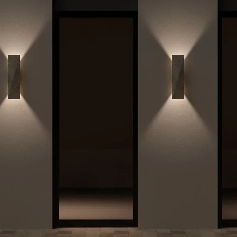 Japanese Travertine Stone Wall Light for Cozy Interiors