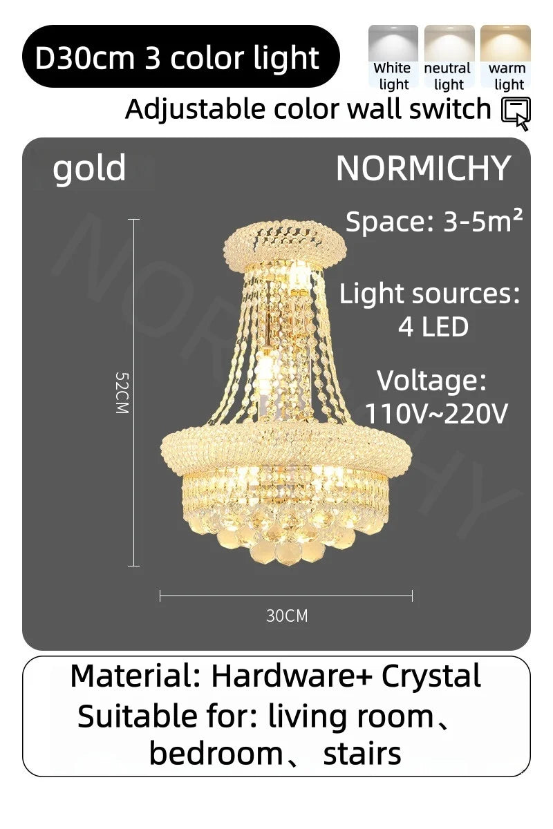 Luxury Crystal Chandelier for Villas and Staircases