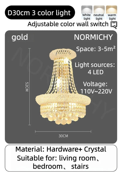 Luxury Crystal Chandelier for Villas and Staircases