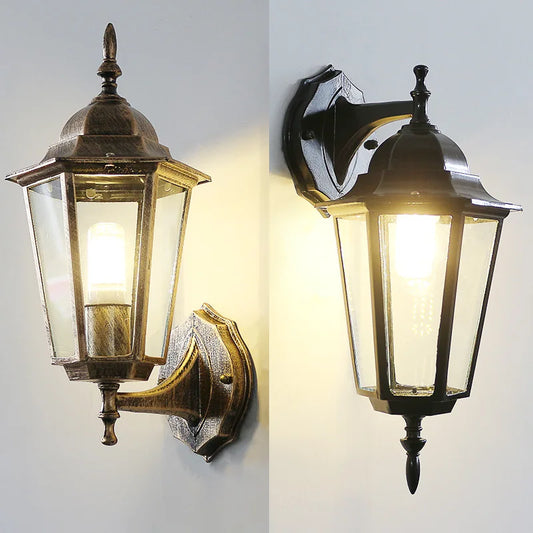 Vintage Waterproof Outdoor Wall Lantern for Porches