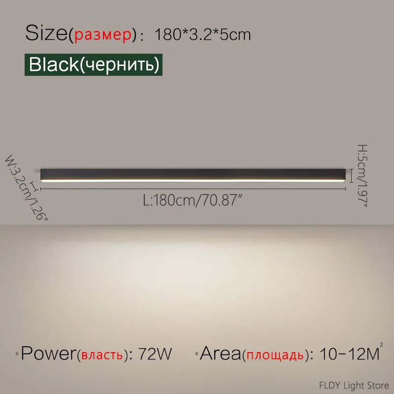 Minimalist LED Strip Ceiling Light for Modern Interiors