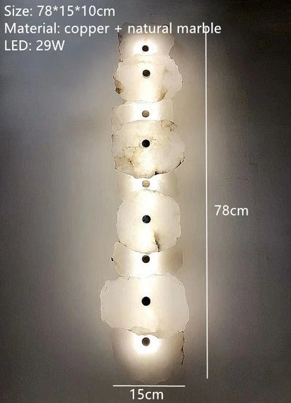 Luxury Marble LED Wall Sconce for Modern Interiors