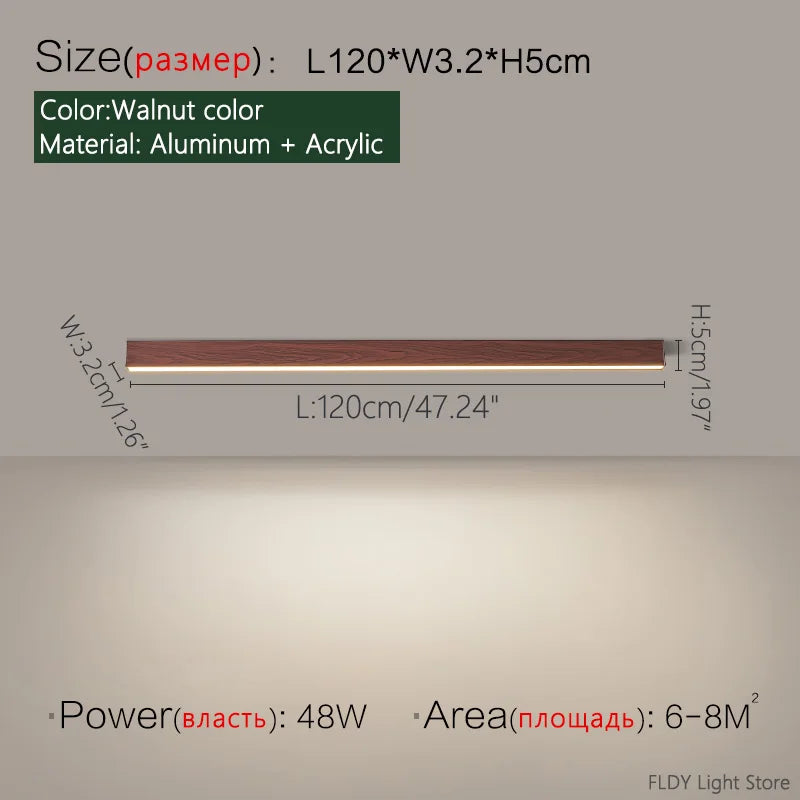 Minimalist LED Strip Ceiling Light for Modern Interiors