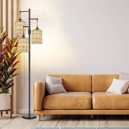 Three-Light Dimmable Floor Lamp for Living Rooms