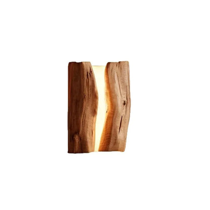 Wabi Sabi Solid Wood Wall Lamp for Cozy Interiors
