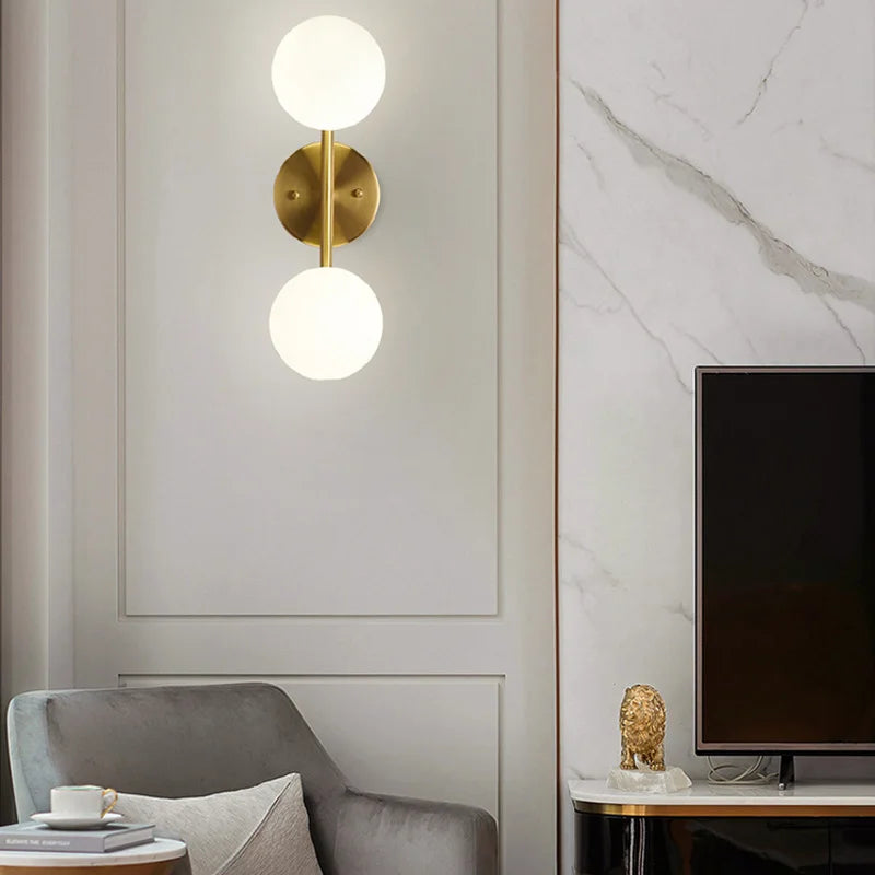 Nordic Glass Ball LED Wall Sconce for Modern Homes