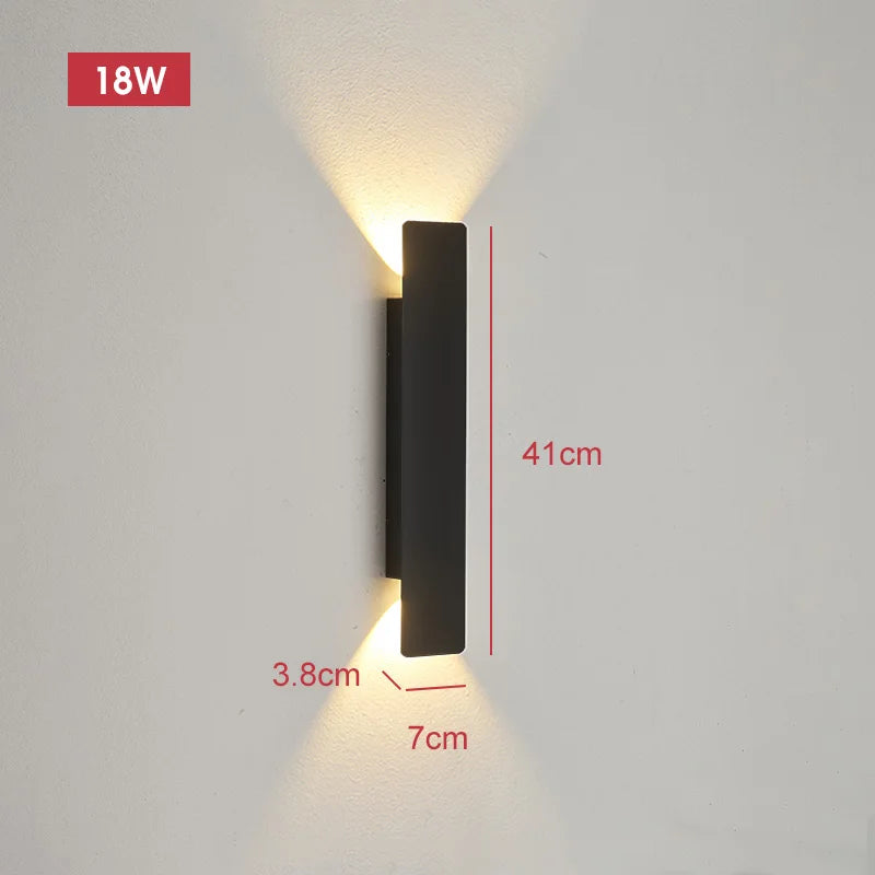 Outdoor LED Wall Lamp 18W Waterproof Bedroom and Exterior Light