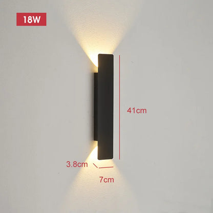 Outdoor LED Wall Lamp 18W Waterproof Bedroom and Exterior Light