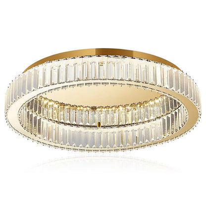 Modern Gold Crystal Ceiling Chandelier LED Living Room Light