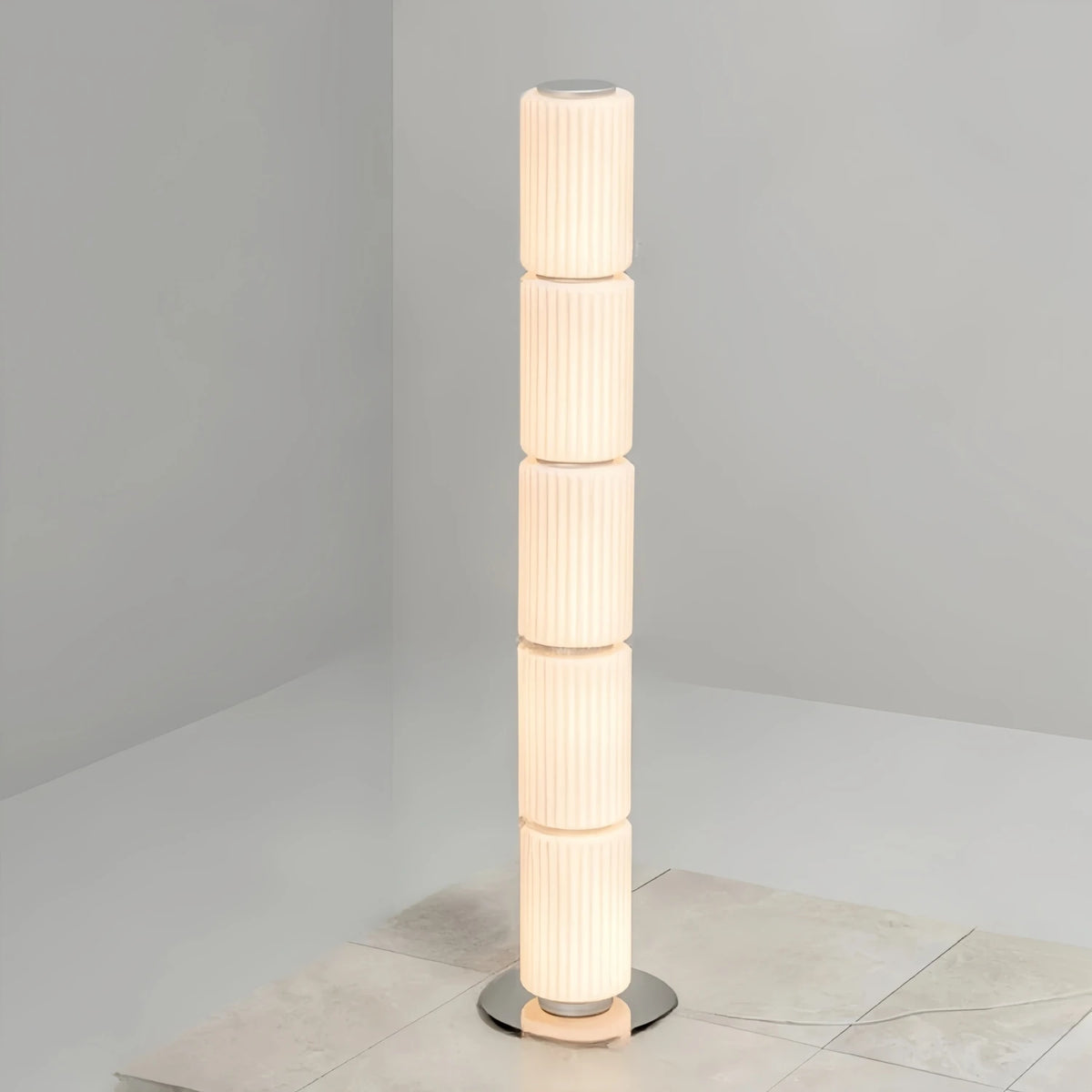 Nordic Glass Floor Lamp – Designer LED Standing Light for Home Decor