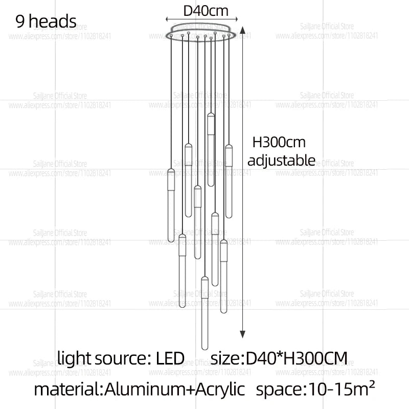 Modern Cylindrical LED Pendant Light for Dining Rooms