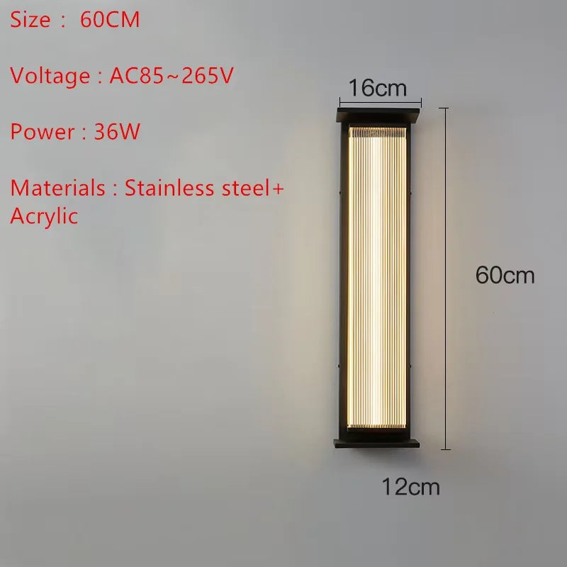 Outdoor Solar LED Wall Light Waterproof Porch Garden Lamp