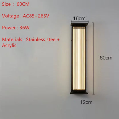 Outdoor Solar LED Wall Light Waterproof Porch Garden Lamp