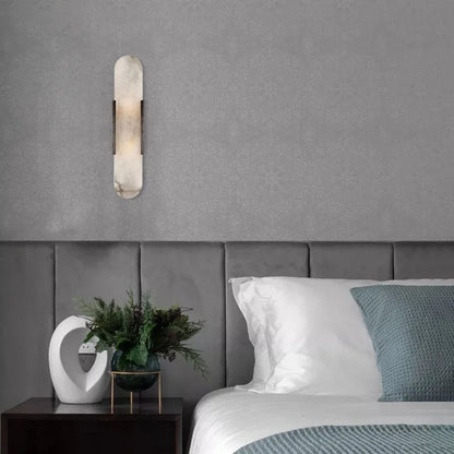 Natural Marble Wall Sconce for Bedrooms and Hallways