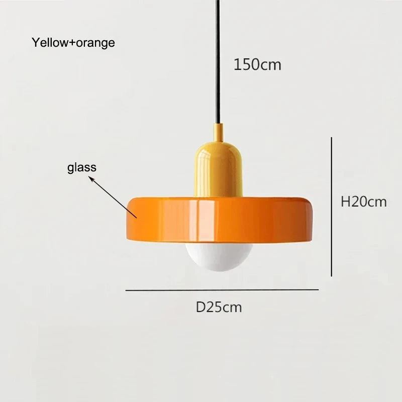 Nordic Glass Bauhaus Chandelier Dining Living Bedroom Pendant Lamp