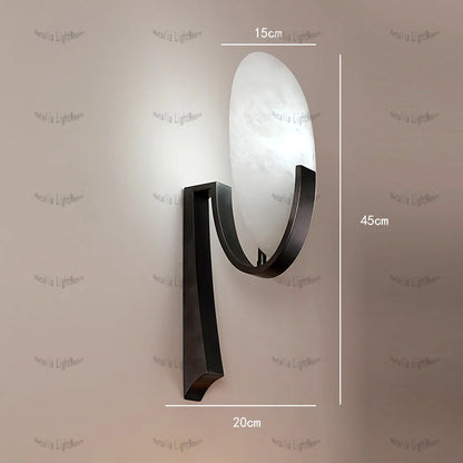 Luxury Marble Basin Wall Sconce for Hallways
