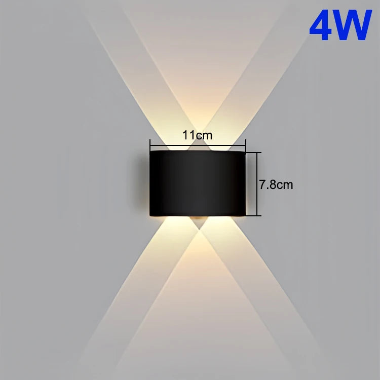 Top and Bottom Shine LED Wall Lamp Waterproof outdoor Light