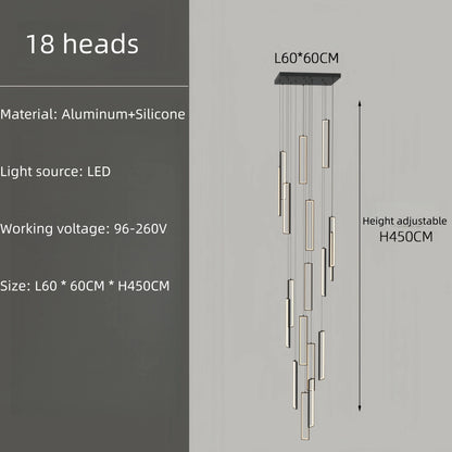 Modern Square Staircase Chandelier for Modern Spaces