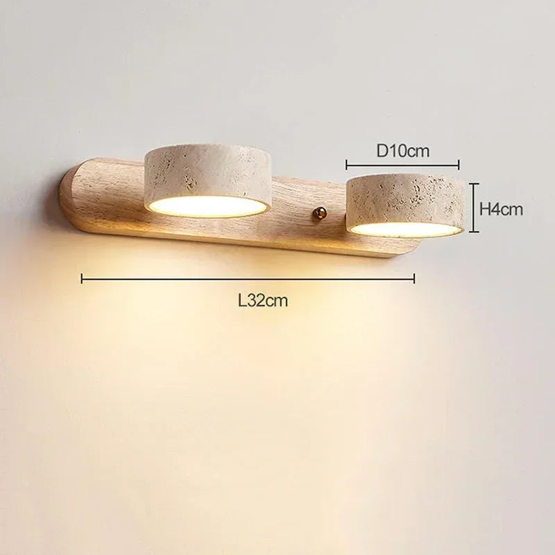 Wabi Sabi Round LED Wall Light for Bathrooms