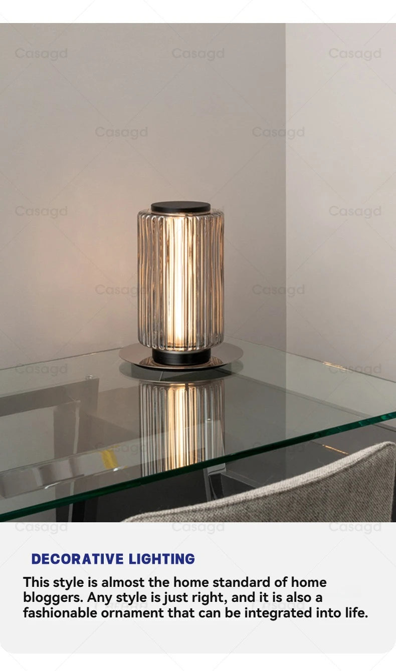 Nordic Glass Floor Lamp – Designer LED Standing Light for Home Decor