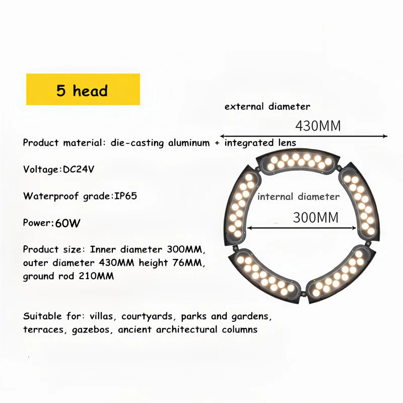 Outdoor LED Tree Spotlight Waterproof Landscape Garden Light
