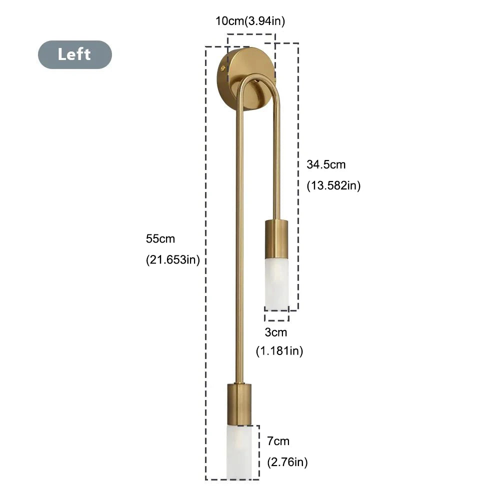 Nordic Luxury Wall Lamp LED Black Gold Bedroom Sconce
