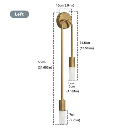 Nordic Luxury Wall Lamp LED Black Gold Bedroom Sconce