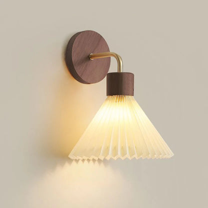 Nordic Wooden Wall Lamp for Cozy Bedrooms