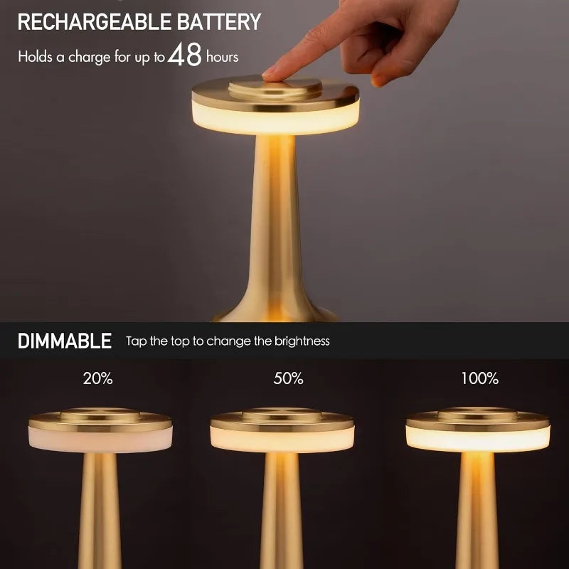 Portable LED Touch Lamp – USB Rechargeable Mood Light for Bedroom & Bar