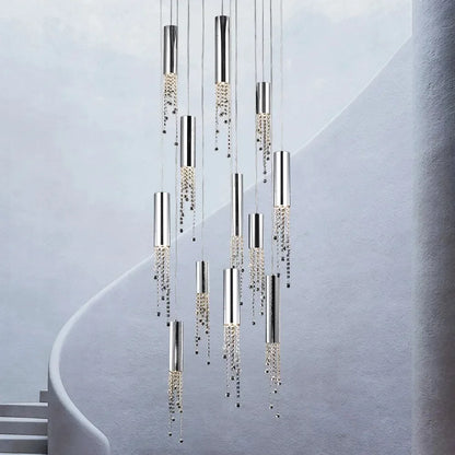 Luxury Crystal Staircase Chandelier for Grand Entrances