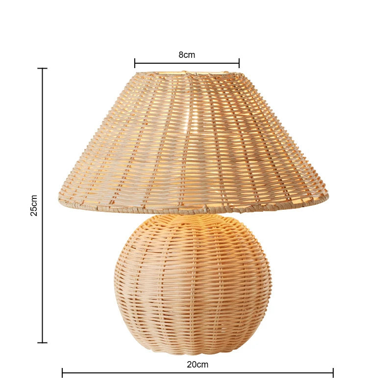 Handwoven Rattan Floor Lamp for Indoor and Outdoor Spaces
