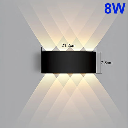 Top and Bottom Shine LED Wall Lamp Waterproof outdoor Light