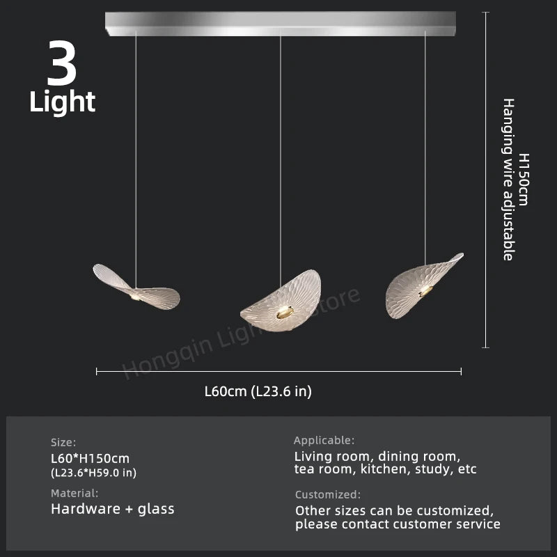 Modern Glass Staircase Chandelier for High Ceilings