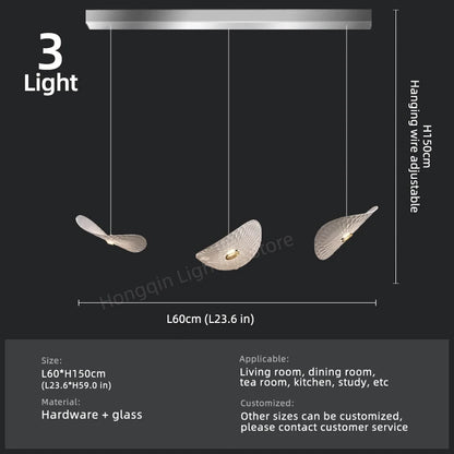 Modern Glass Staircase Chandelier for High Ceilings