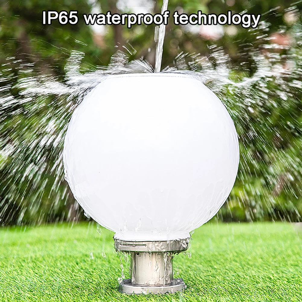 Solar Globe Lamp Outdoor Garden Landscape Pillar Light